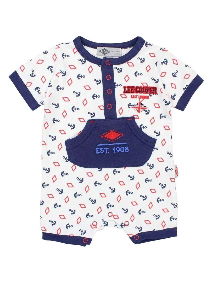 Lee Cooper Combishort bébé garçon imprimé logo en coton Blanc