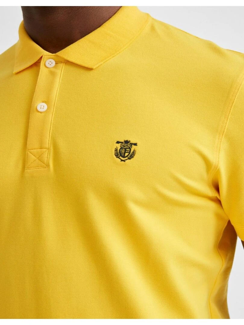 Polo manches courtes Selected   Jaune