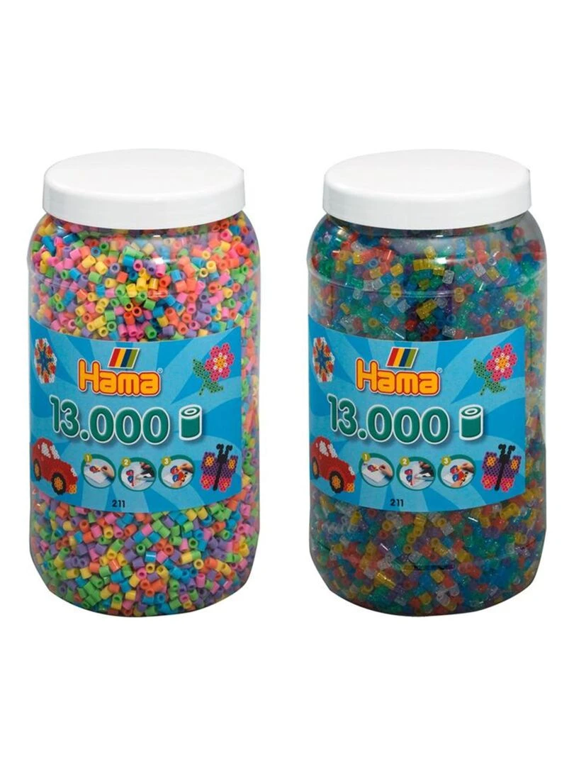 Set de deux pots de perles à repasser (env. 26000) N/A