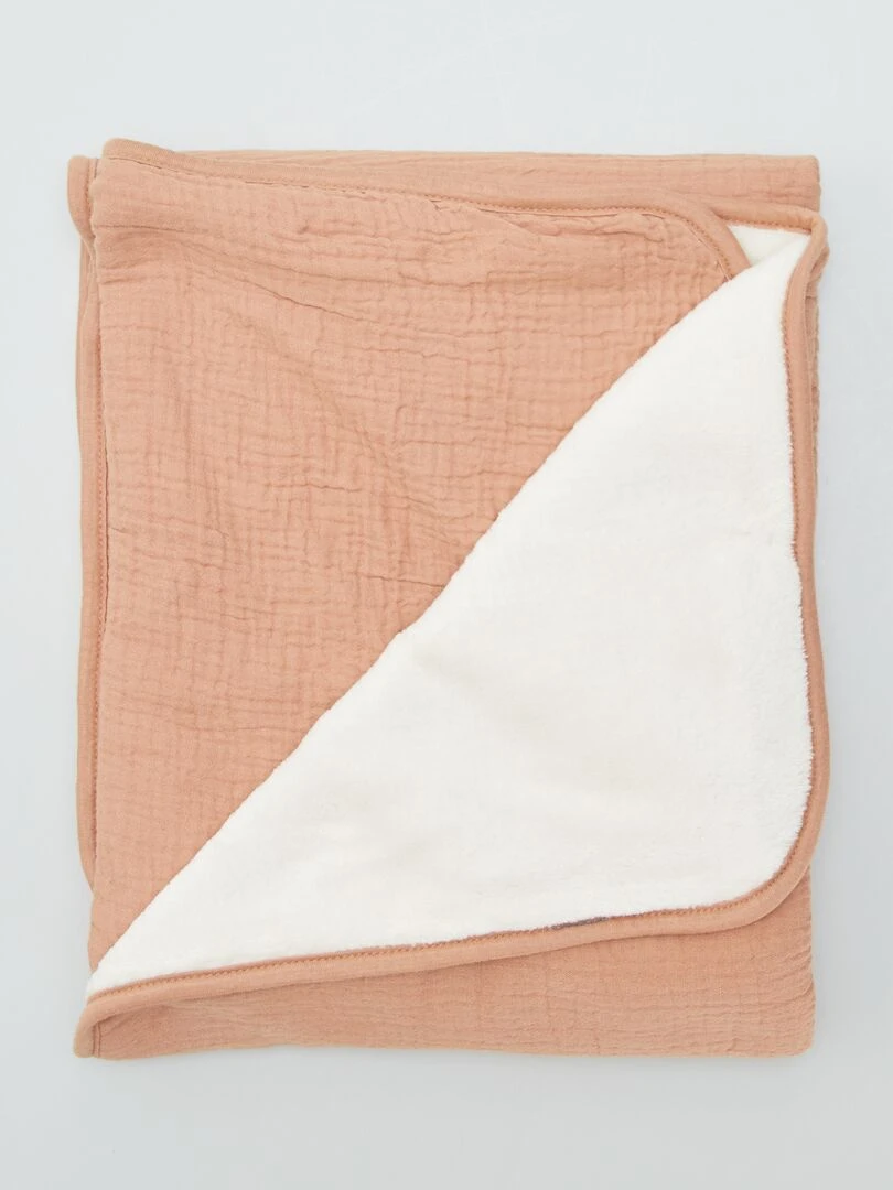 Lange couverture en gaze de coton   BEIGE