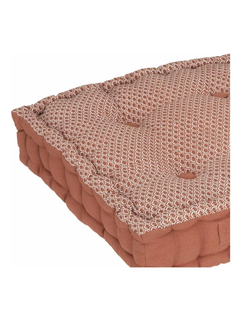 Coussin de sol au  style géométrique   Rouge cerise