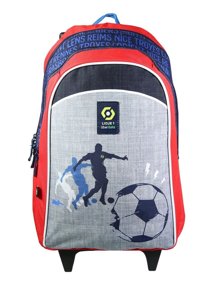 BAGTROTTER Sac à dos à roulettes Ligue 1 Uber Eats Football Gris Gris