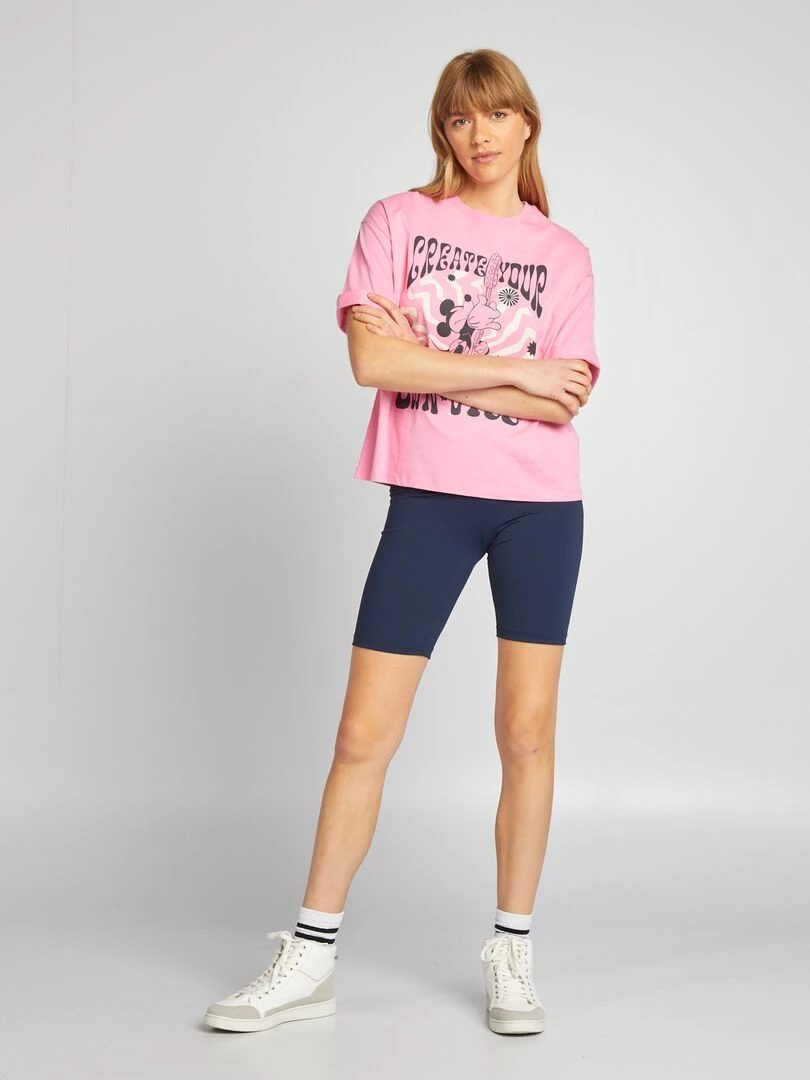 T shirt oversize style hippie 'Mickey' de 'Disney' Rose