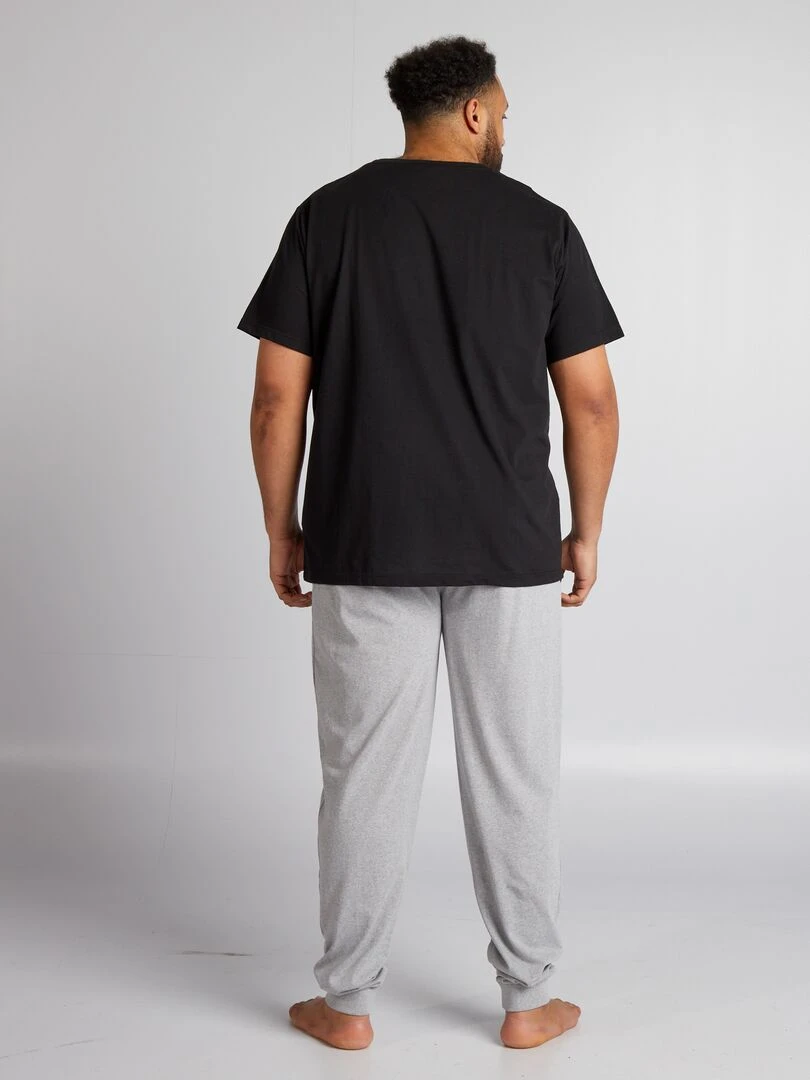 Pyjama long 'NASA t shirt + pantalon 2 pièces Noir