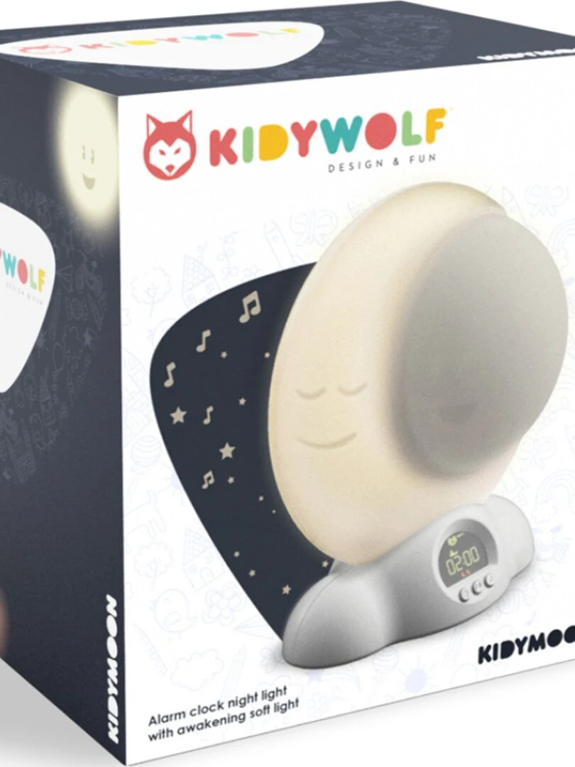 Réveil et veilleuse Kidymoon (19 cm)   N/A