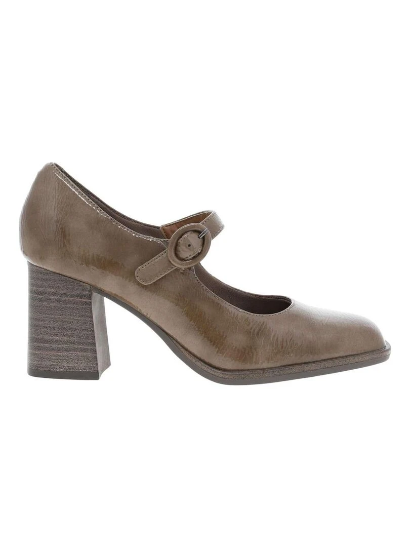 TAMARIS Escarpins talon décroché moyen Marron caramel