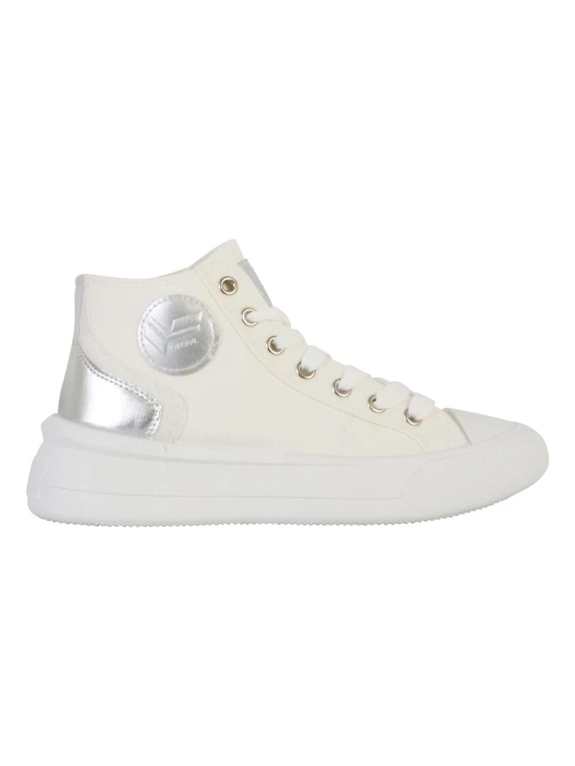 Basket Montante à Lacets Kaporal Camelia Blanc