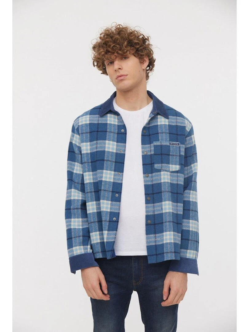 Lee Cooper   Surhemise manches longues polyester comfort DELNY   Bleu