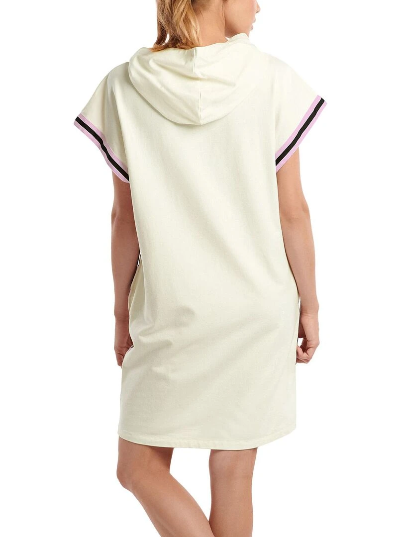 Robe à manches courtes Retromania Ecru