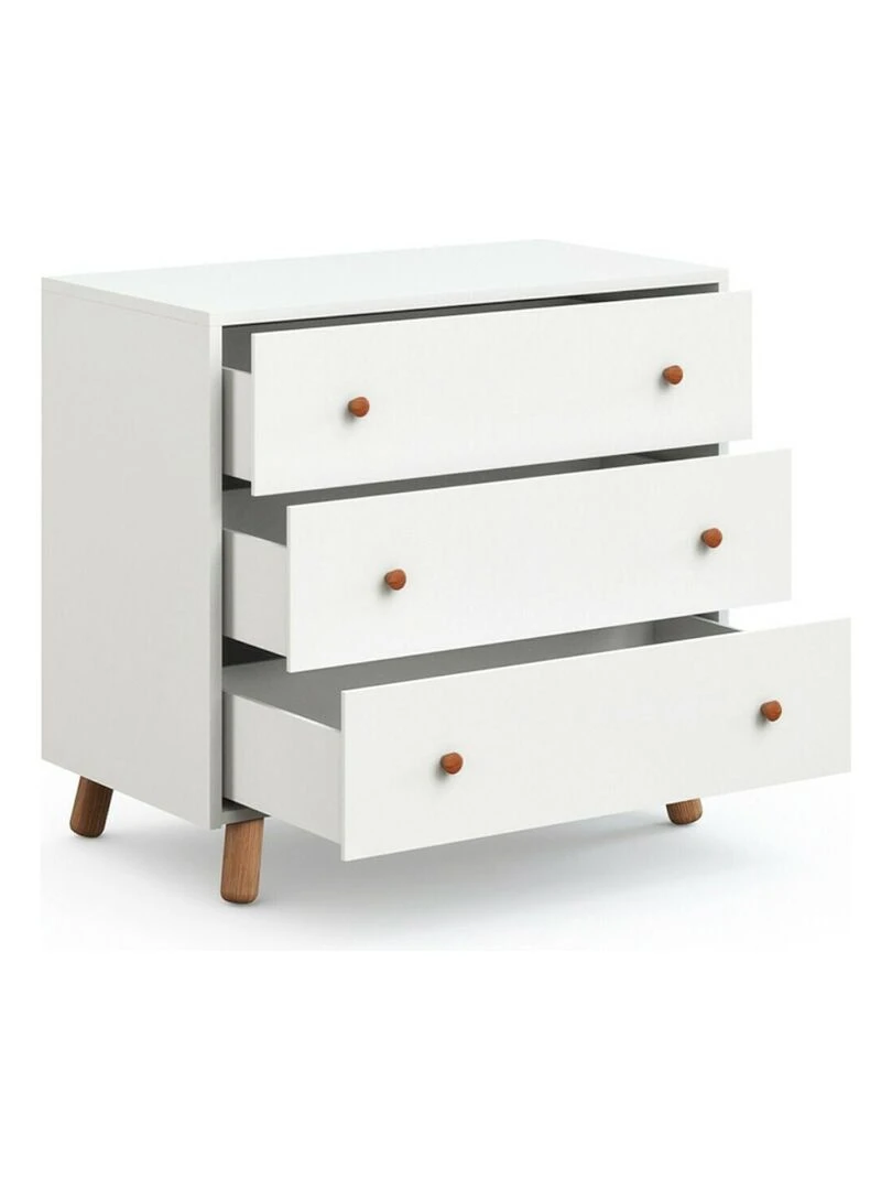 Commode enfant Gabby   AKITEN RETAIL   Blanc Marron