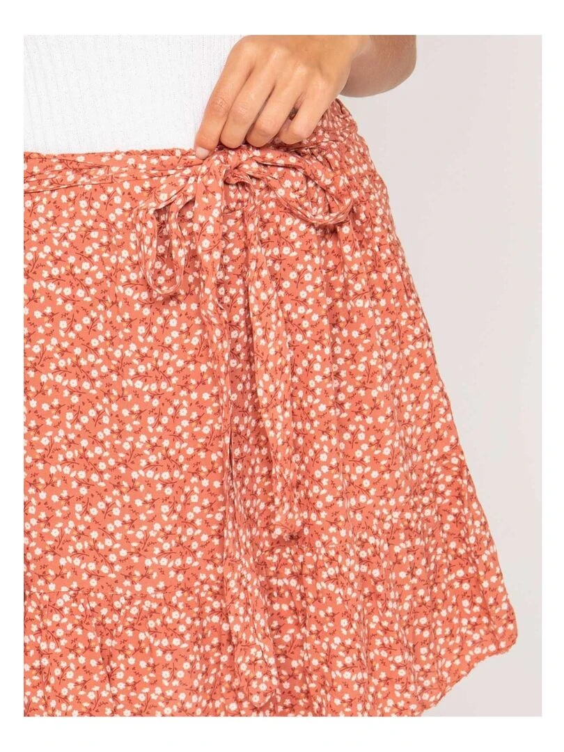 Jupe short motifs XYMESS   Rose