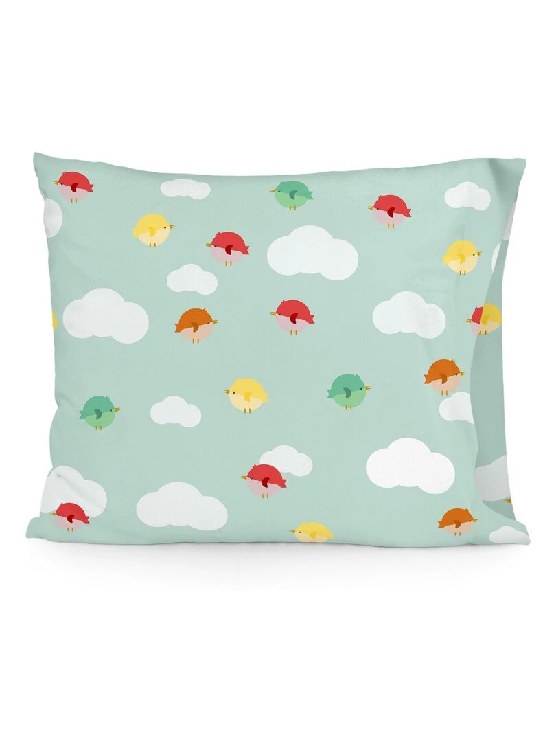 Taie d'oreiller Learning to fly "Happyfriday"   Jaune