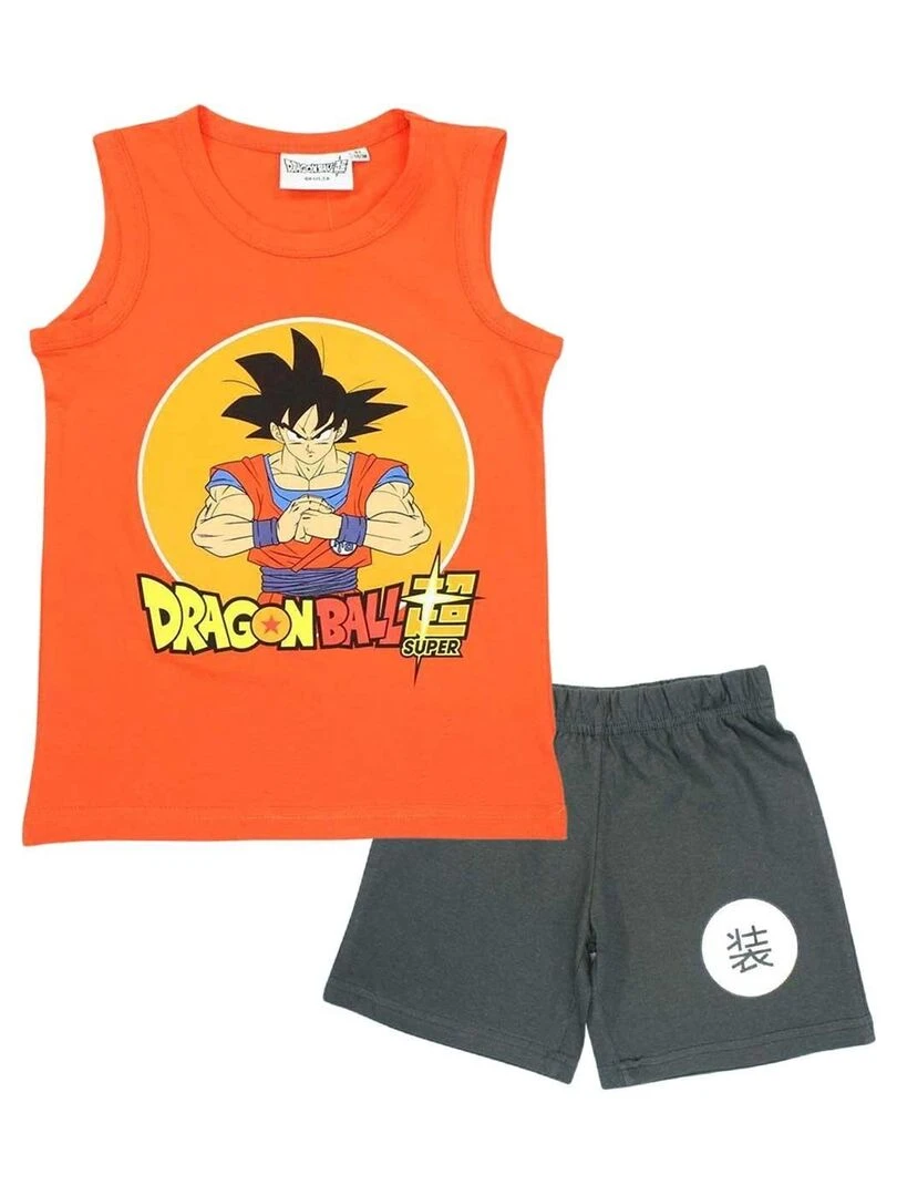 Dragon Ball Z Ensemble T shirt short garçon Imprimé Dragon Ball Orange
