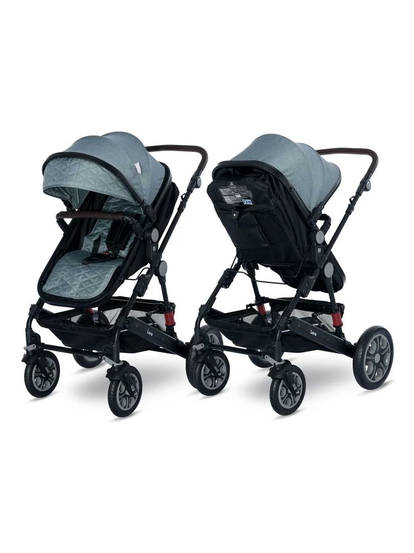 LORELLI   Poussette combinée trio 3 en 1   siège auto 0m – nacelle – dès la naissance – jusqu’à 15kg   Bleu