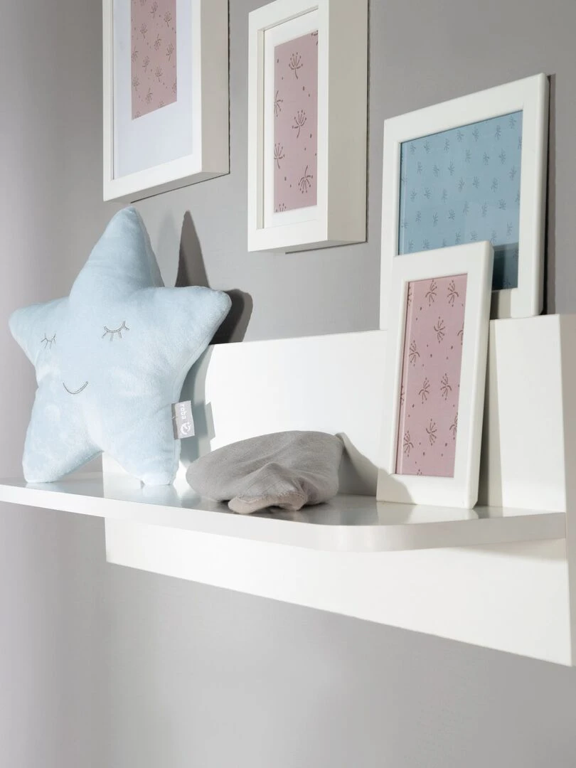 ROBA Étagère Murale pour Chambre Enfant 90 cm Blanc Blanc