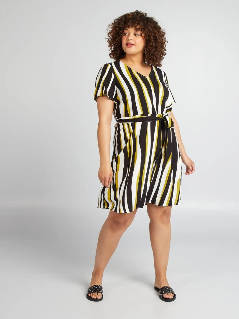 Robe courte imprimée 'Vero Moda Curve' Noir