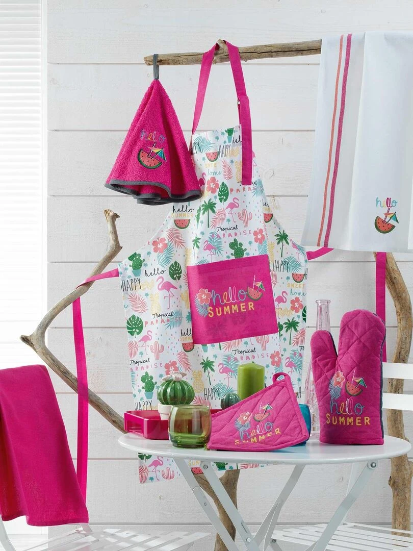 2 Serviettes torchons Ibiza Rose