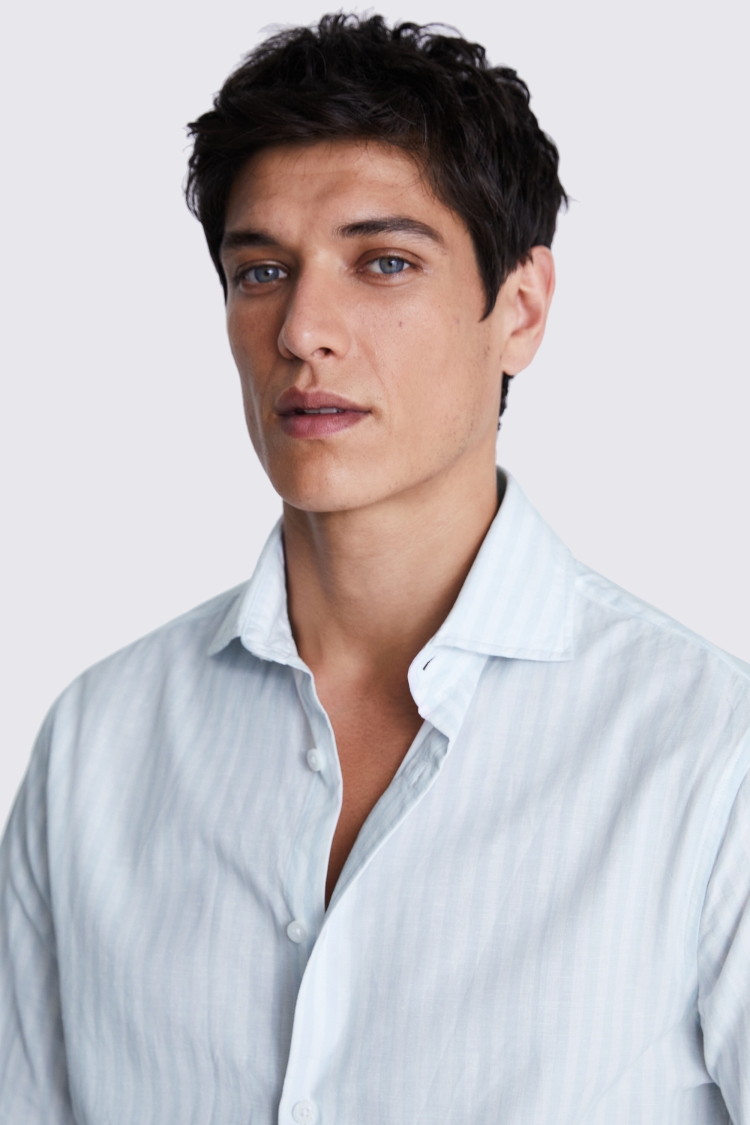 Sky Short Sleeve Washed Oxford Shirt   Buy Online at Moss