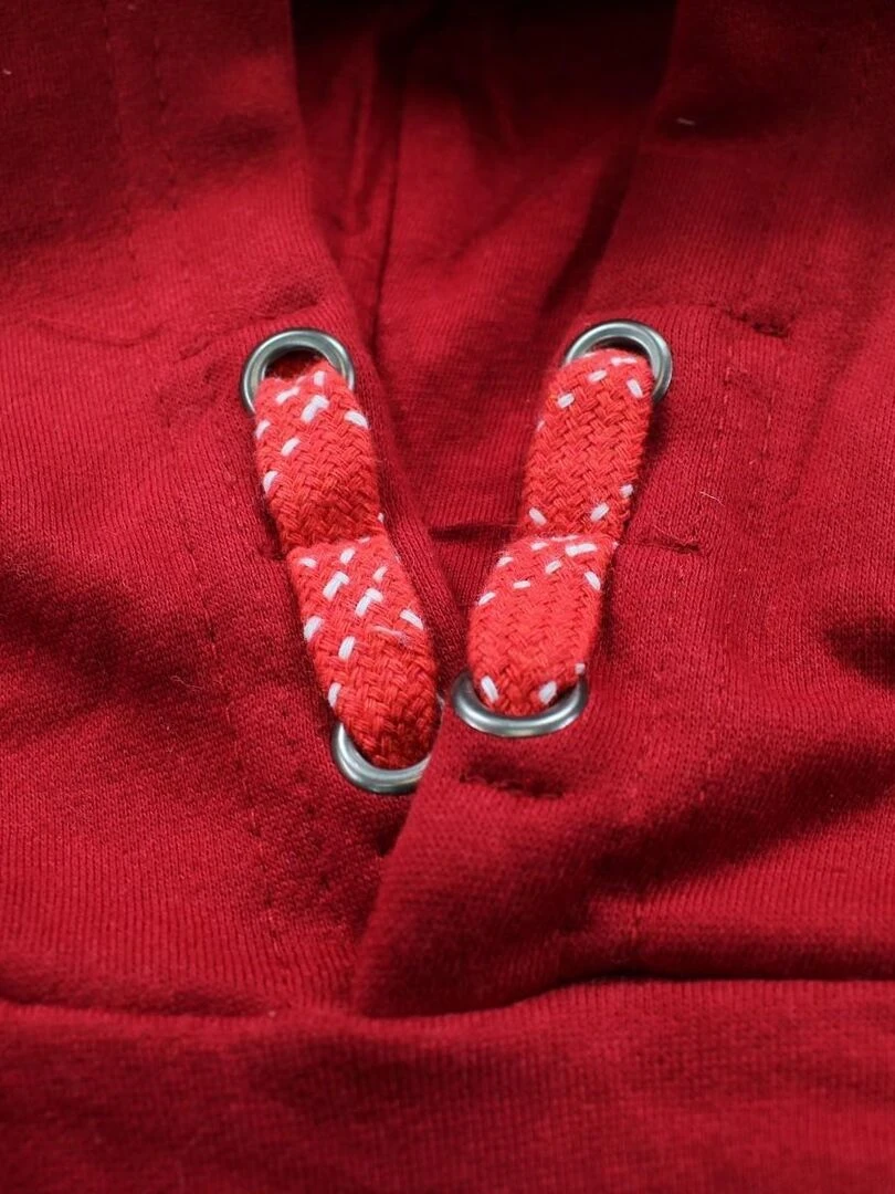 Lee Cooper   Sweat garçon imprimé logo en coton   Bordeaux