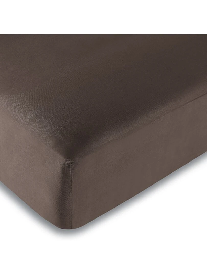 Univers Decor Drap Housse Choco 160 X 200 Cm / 100% Coton / 57 Fils/cm² Marron chocolat