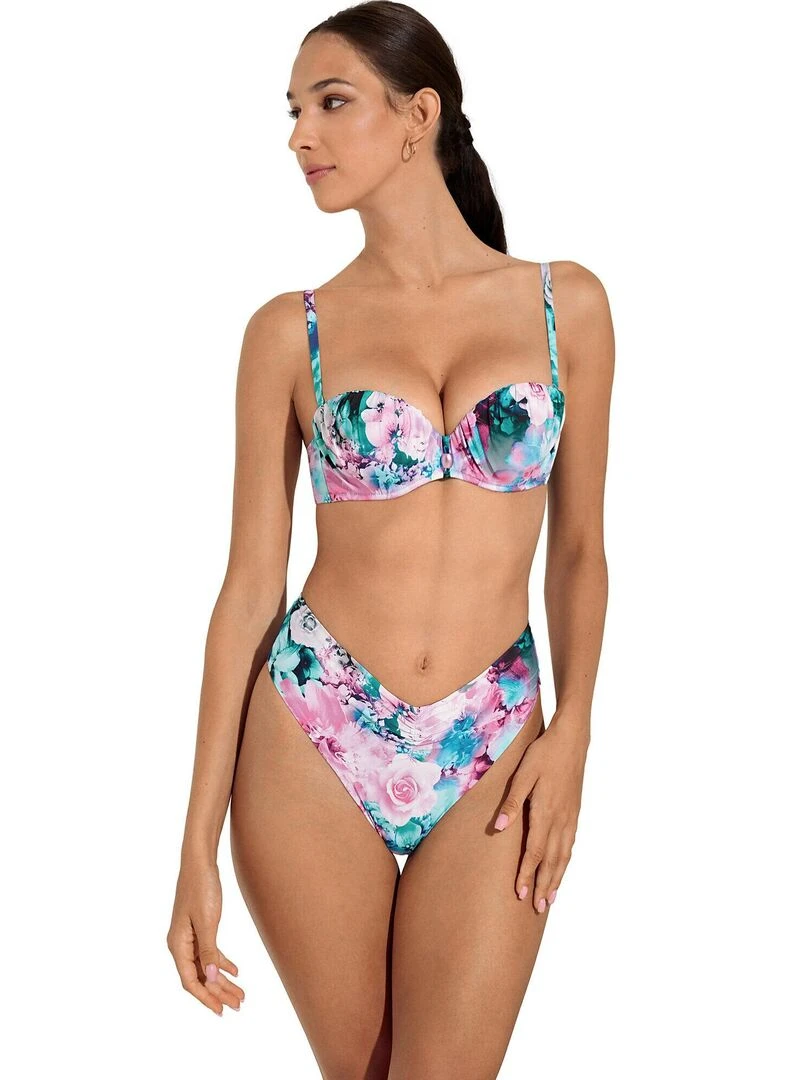 Bas maillot brésilien de bain échancré taille basse Japan   Bleu