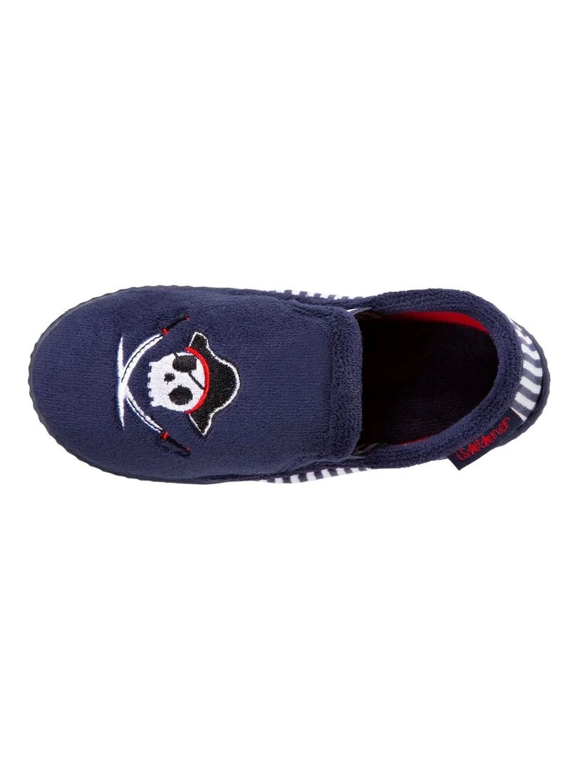 Chaussons mocassins Enfant Pirate Marine Bleu marine