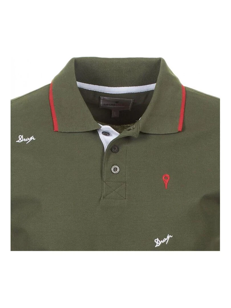 Polo manches courtes homme CLAMAR   DEGRE CELSIUS   Kaki