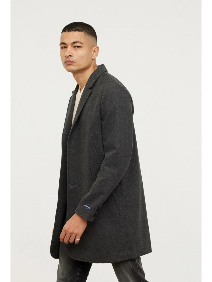 Lee Cooper   Manteau manches longues polyester slim FROMBE   gris anthracite