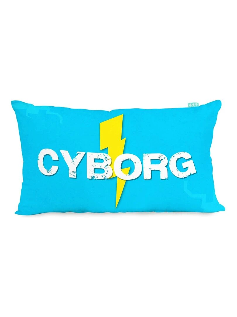 Housse de coussin Cyborg "Happyfriday" Blanc