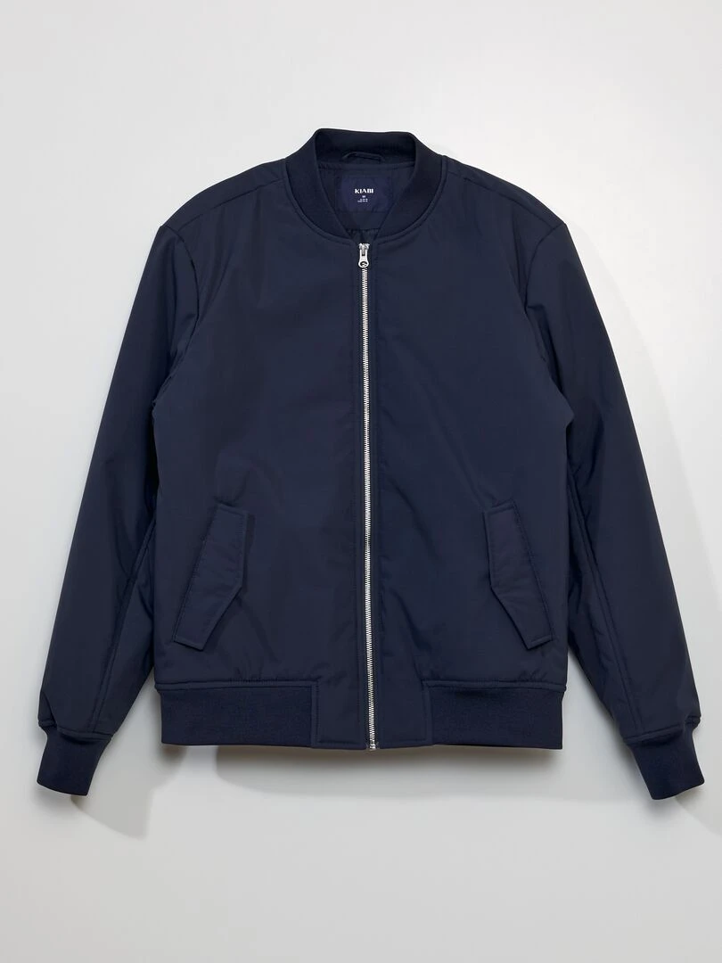 Blouson avec col ras du cou Bleu