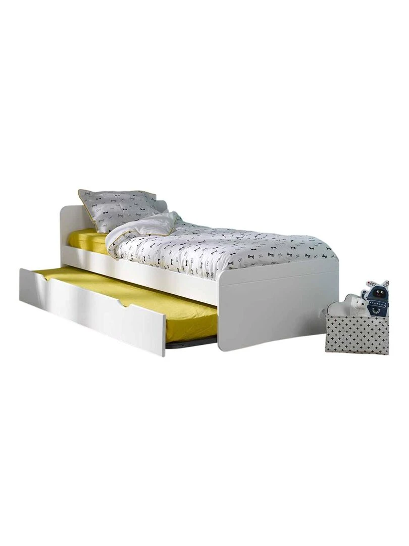 Lit gigogne Spike AKITEN RETAIL Blanc Blanc