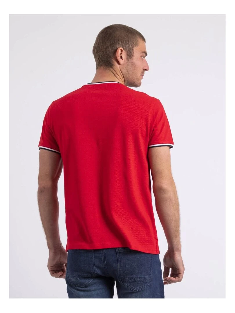 T shirt col rond pur coton NILOTIN Rouge