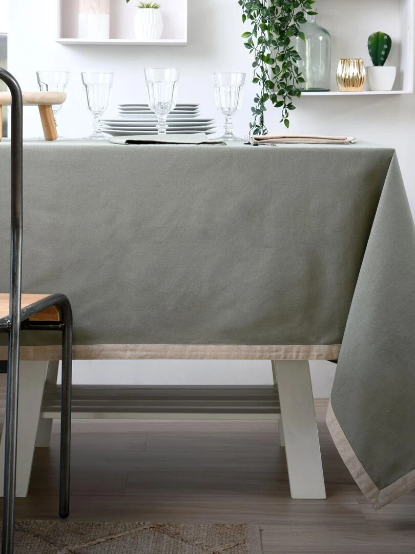 Nappe bicolore réversible   Vert