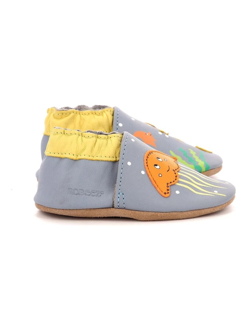 Chaussons Cuir Seabed Bleu