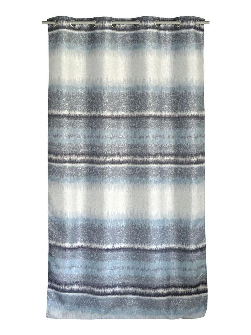 Rideau d'ameublement en jacquard style IKAT Argent