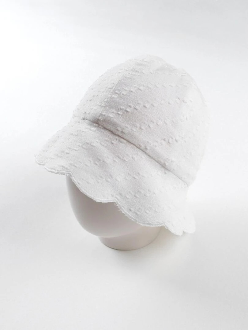 Chapeau bob en crêpe de coton Noukie's Blanc