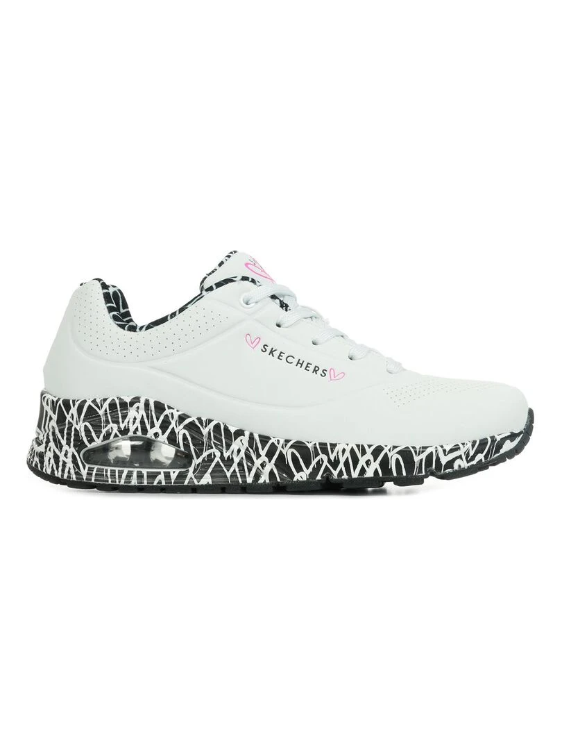 Baskets Uno Loving Love Blanc Noir