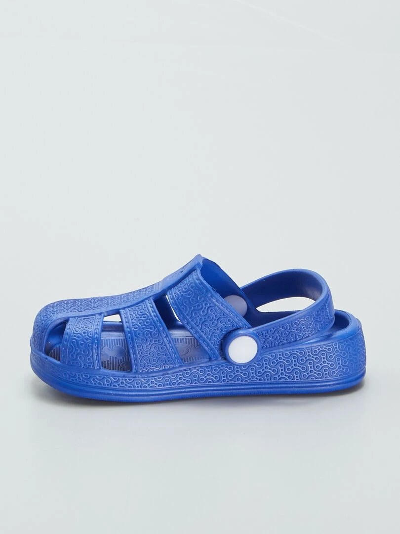 Sabots en plastiqué moulé   Bleu
