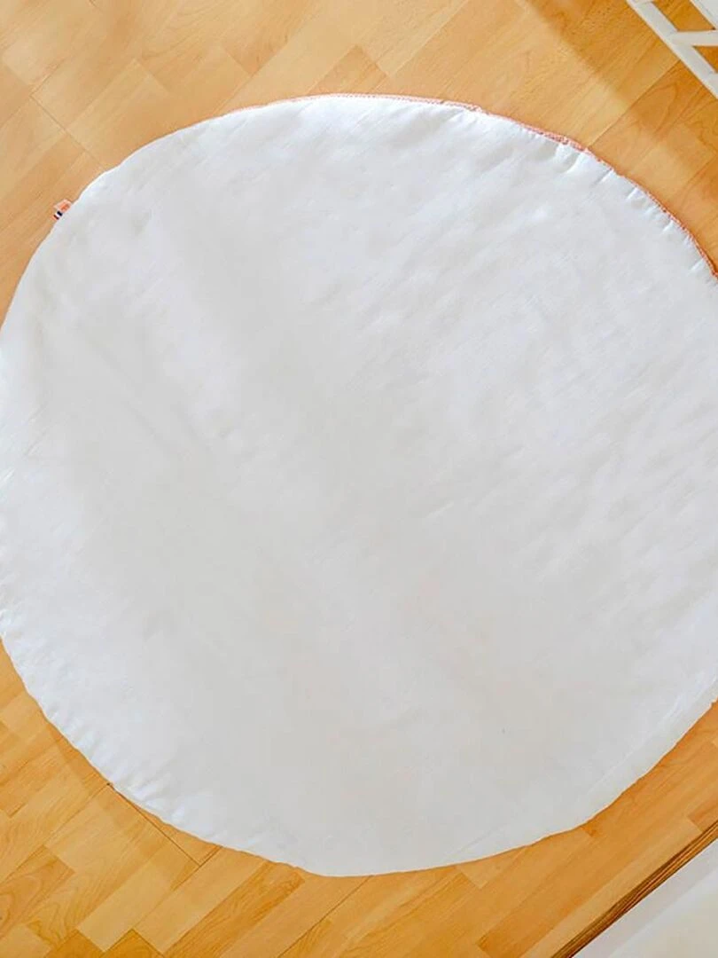Tapis d'Eveil Havane en Coton Bio Blanc Blanc