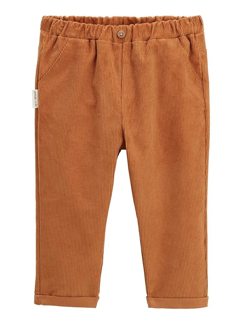 Pantalon bébé en velours côtelé Malo Marron
