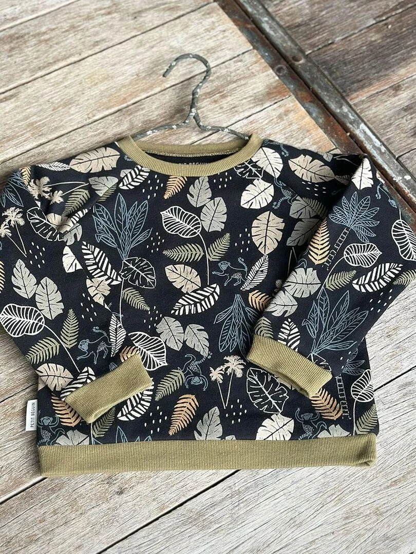 Sweat shirt enfant en molleton Caracas   Kaki