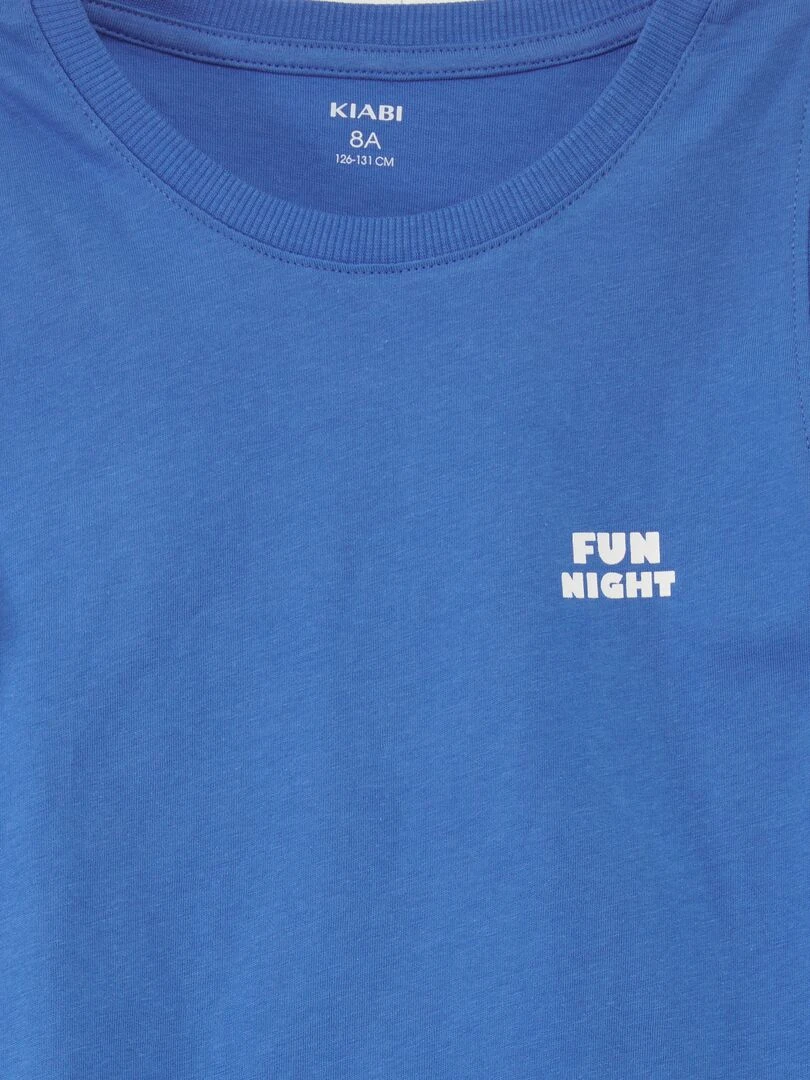 Ensemble pyjama t shirt + short 'requin' Bleu