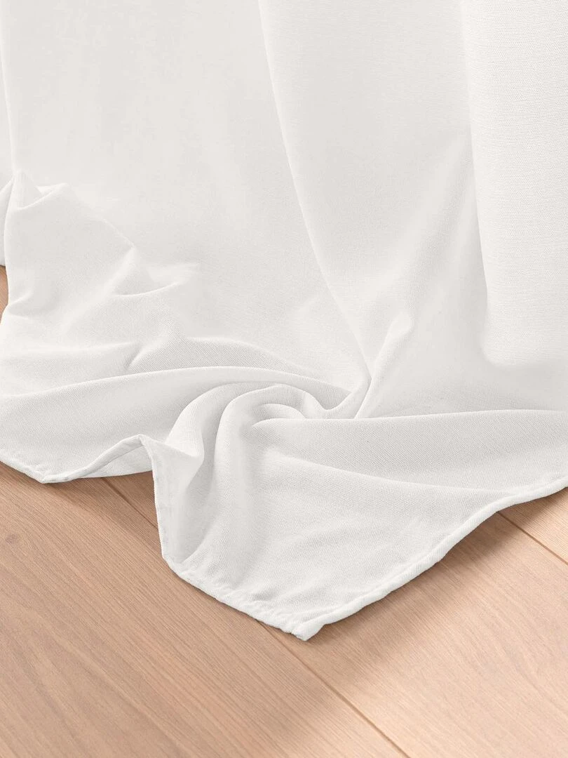 Rideau tamisant en velours uni   Blanc