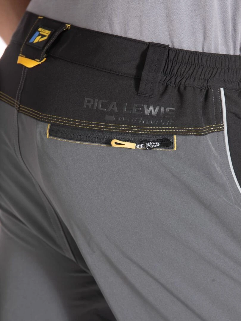 Pantalon de travail technique avec genoux renforcés WOGTEC 'Rica Lewis' Gris