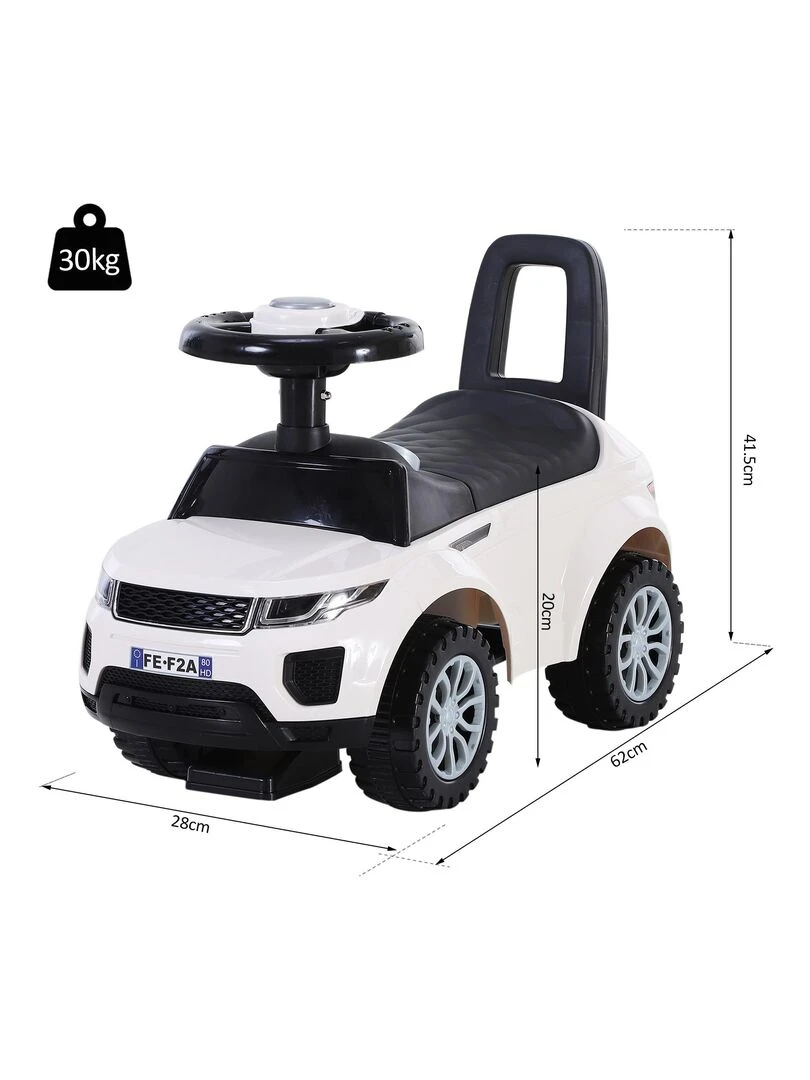 Porteur pour enfants voiture Blanc