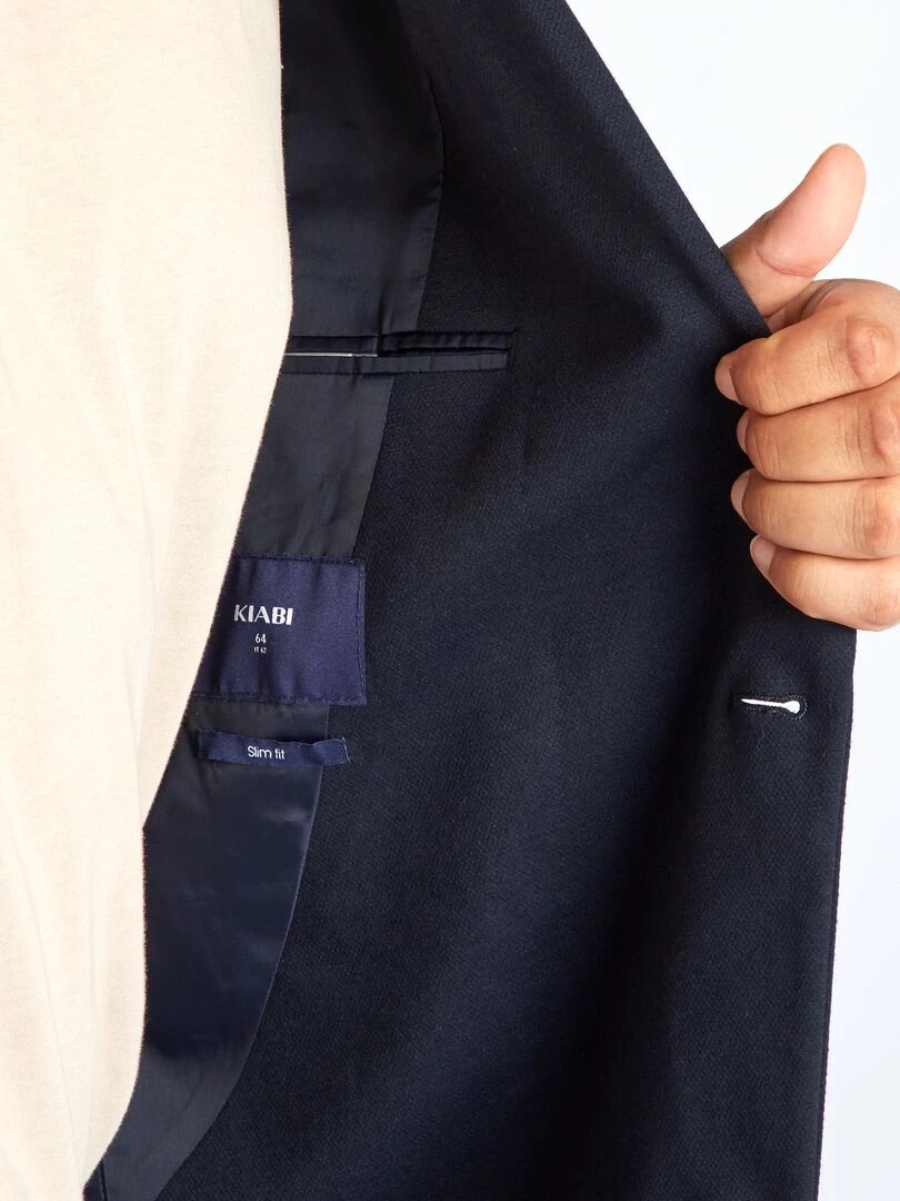 Veste blazer slim   Bleu