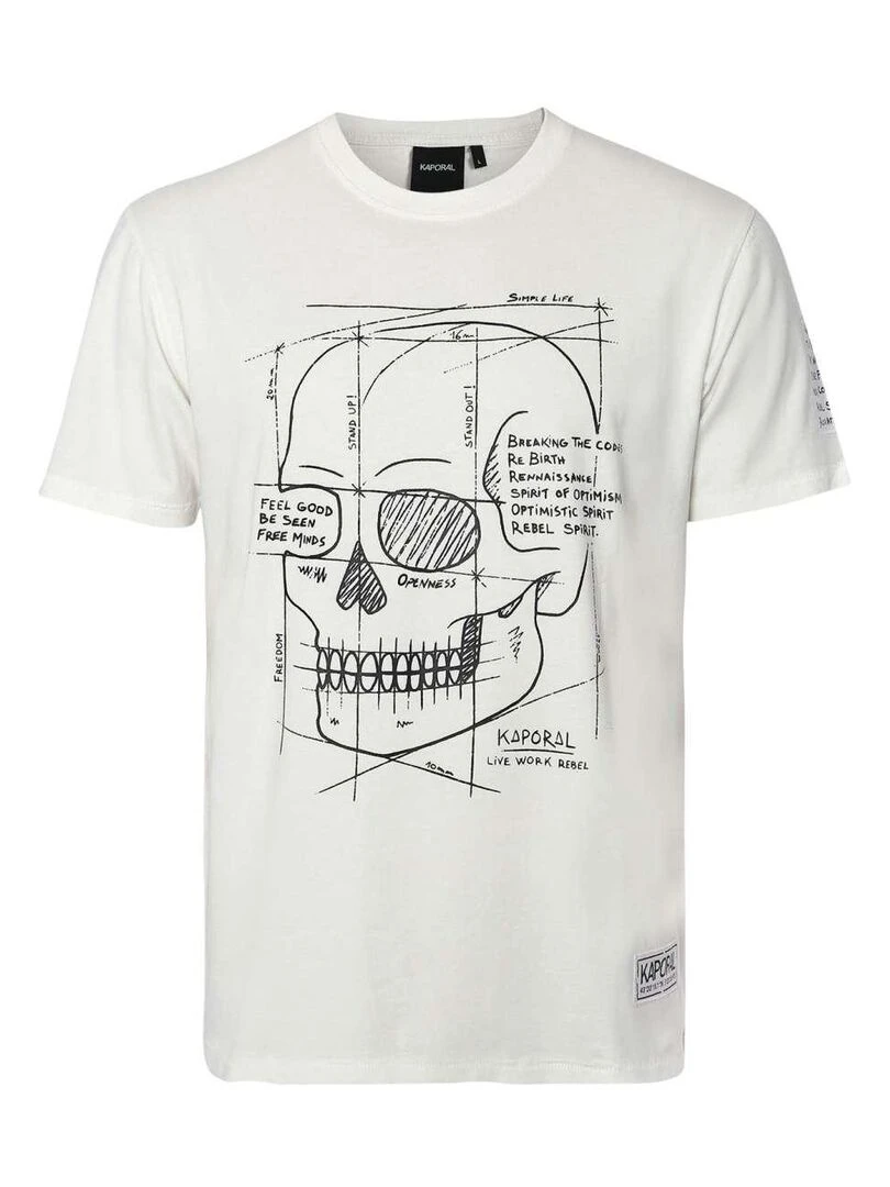 KAPORAL T shirt col rond droit Ecru