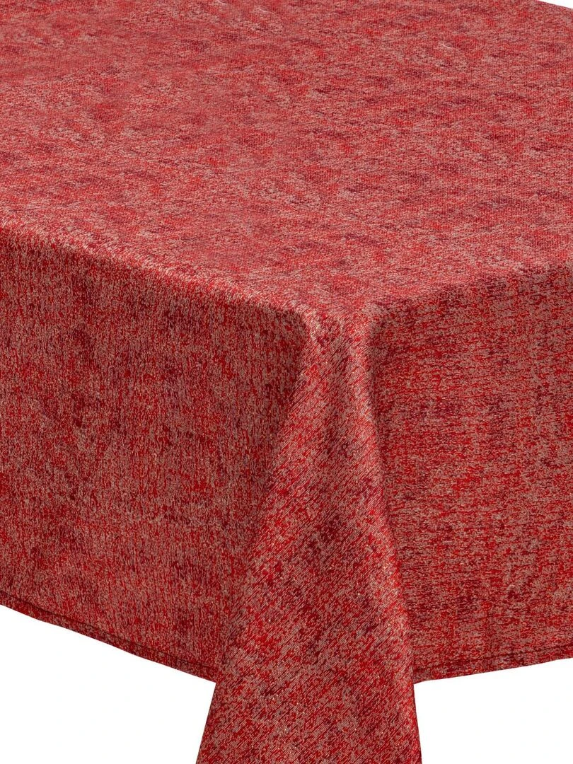 Nappe rouge et or en jacquard Rouge