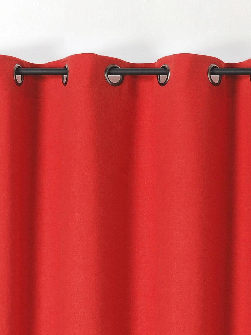 Rideau en 100% lin Libeccio Rouge