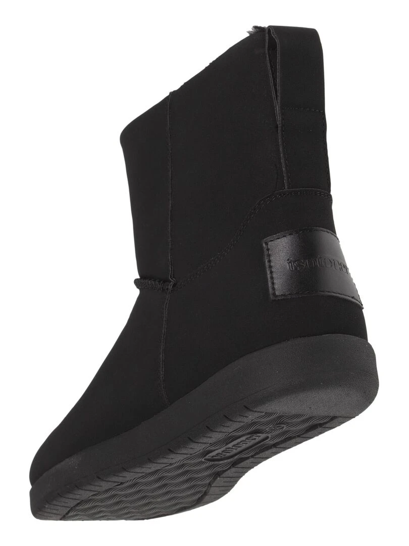 Bottines Femme Zip Effet Nubuck Noir   Noir